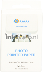 Huismerk G&G  Zink Plakbaar Instant Fotopapier (7.6 x 5cm) Glans  50 vellen GG-ZP023-50