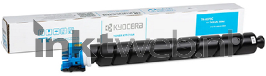 Kyocera Mita TK-8375C cyaan Combined box and product