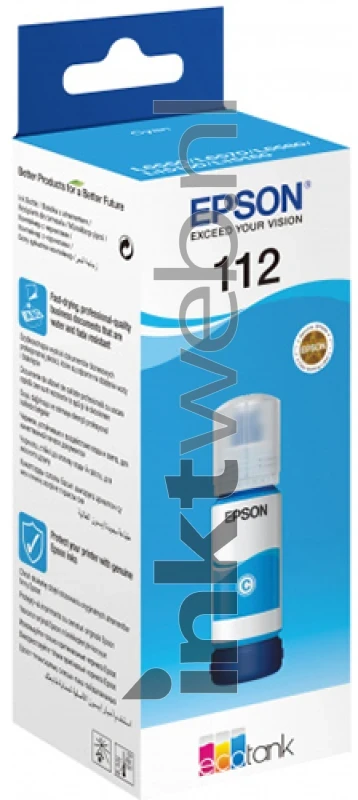 Epson 112 inktfles cyaan (Origineel)