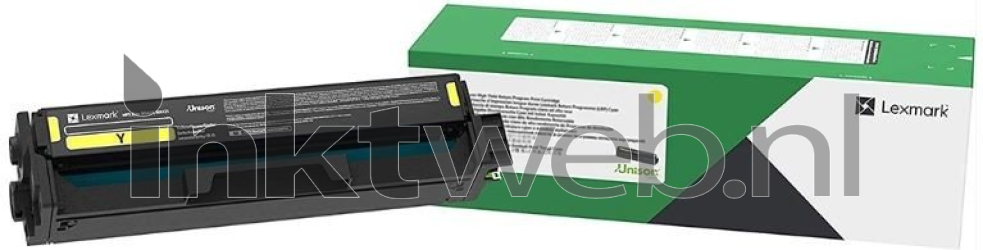 Lexmark C342XY0 toner geel Combined box and product