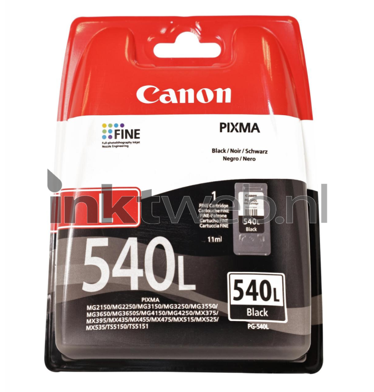 Mevrouw Beoordeling snijden Canon PG-540L zwart (Origineel Hoge Capaciteit)