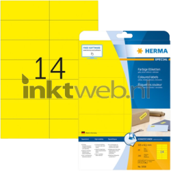 Herma 5058 Verwijderbare papieretiket 105 x 42,3mm (280 stuks) geel 5058