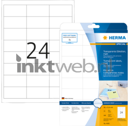 Herma 4681 Permanente papieretiket 66 x 33,8mm (600 stuks) wit