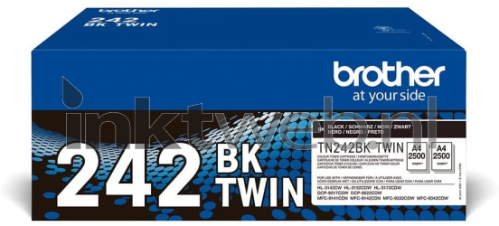 Brother TN-242 Twinpack zwart Front box