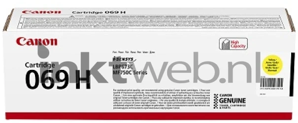 Canon CRG-069H geel Front box