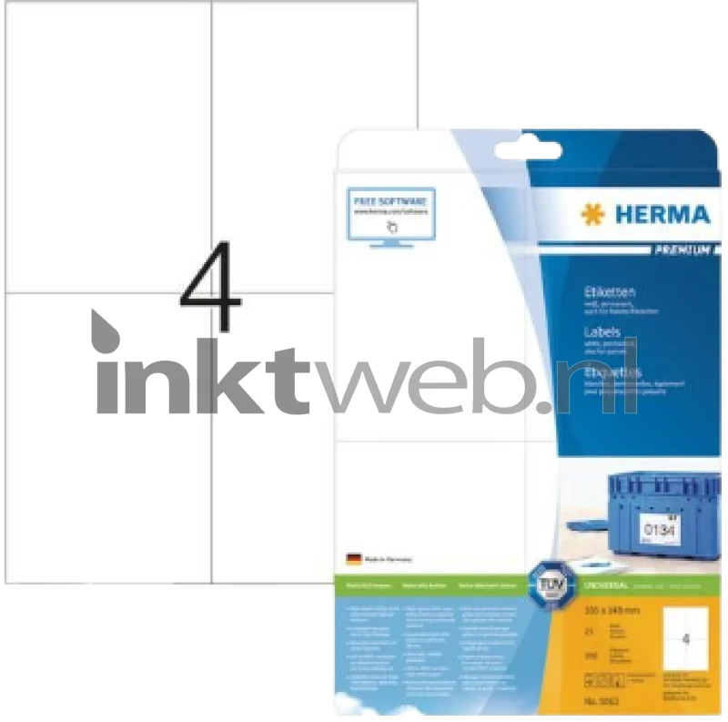 Herma 5063 Papieretiket 105 x 148mm (100 stuks) wit (Origineel)