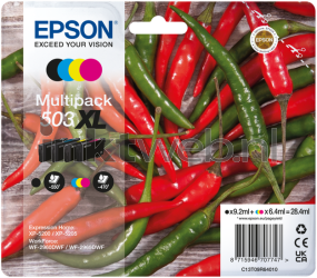 Epson 503XL Multipack zwart en kleur Front box