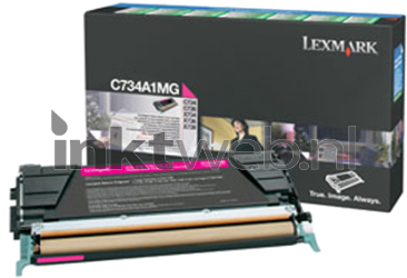 Lexmark C734A1MG toner magenta Combined box and product