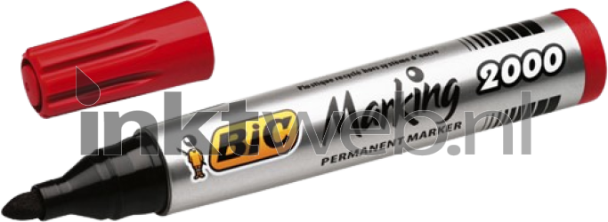 BIC Permanente marker 2000 rond 1.7mm 1 stuk rood Product only