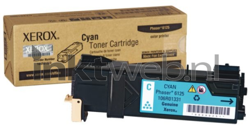 Xerox Phaser 6125 cyaan Combined box and product
