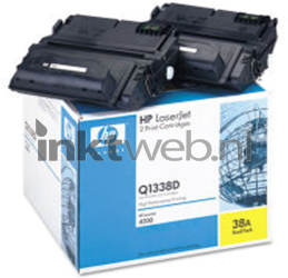 HP 38A Dual Pack zwart Combined box and product
