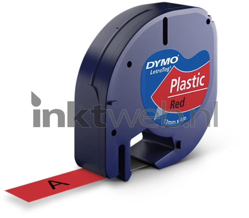 Dymo S0721630 zwart op rood breedte 12 mm