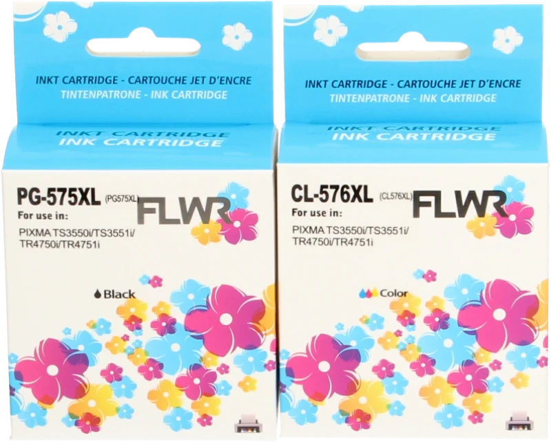 FLWR Canon PG-575XL/CL-576XL Multipack zwart en kleur