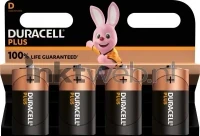 Duracell Alkaline D LR20 1.5V Plus (4-pack) (Transport schade 4-pack)