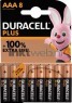 Duracell Alkaline Micro AAA LR03 1.5V Plus (8-pack)
