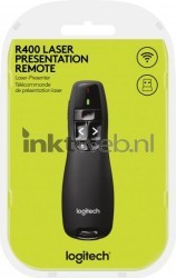 Logitech Presenter R400, Wireless, zwart Front box