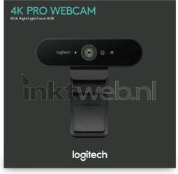 Logitech Webcam BRIO 4K Ultra HD zwart zwart Front box