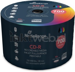 MediaRange blanco CD-R 700MB 52x - 50 stuks Front box