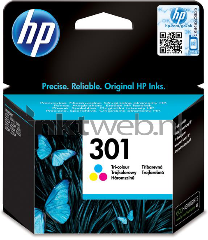 leren Bijdrage Kamer HP 301 kleur cartridge | Voordelig bestellen bij Inktweb.nl