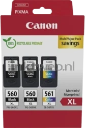 Canon PG-560XL 2x/CL-561XL Multipack zwart en kleur Front box