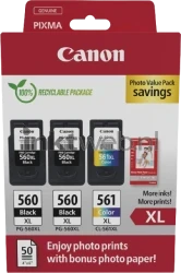 Canon PG-560XL 2x/CL-561XL Photo Value Pack zwart en kleur Front box
