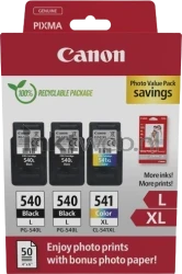 Canon PG-540Lx2/CL-541XL Photo Value Pack zwart en kleur Front box