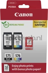 Canon PG-575/CL-576 Photo Value Pack zwart en kleur Front box