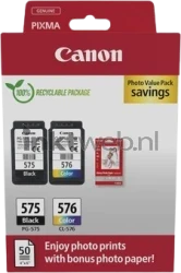 Canon PG-575XL /CL-576XL Photo Value Pack zwart en kleur Front box