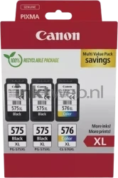 Canon PG-575XL 2x/CL-576XL Multipack zwart en kleur Front box
