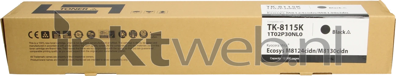 Huismerk Kyocera Mita TK-8115K zwart Front box