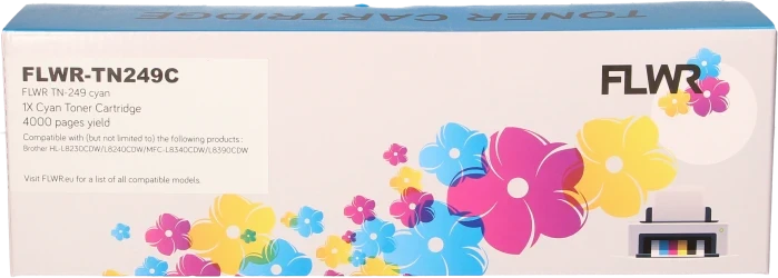 FLWR Brother TN-249C cyaan Front box