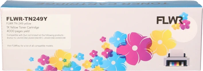 FLWR Brother TN-249Y geel Front box