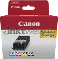 Canon CLI-551 Multipack (Transport schade) zwart en kleur