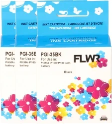 FLWR Canon PGI-35BK TRIPLE zwart Front box