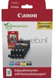 Canon CLI-526 Photo Value Pack zwart en kleur Front box
