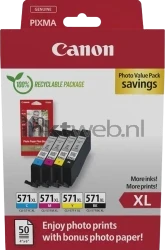 Canon CLI-571XL Photo Value Pack zwart en kleur Front box