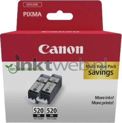 Canon PGI-520 twinpack zwart Front box