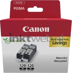 Canon PGI-520 twinpack zwart Front box