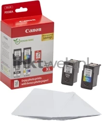Canon PG-560XL / CL-561XL Photo Value Pack zwart en kleur Combined box and product