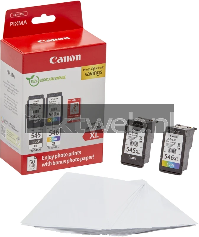 Canon PG-545XL / CL-546XL Photo Value Pack zwart en kleur