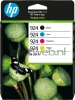 HP 924 Multipack (MHD 10-2025) zwart en kleur