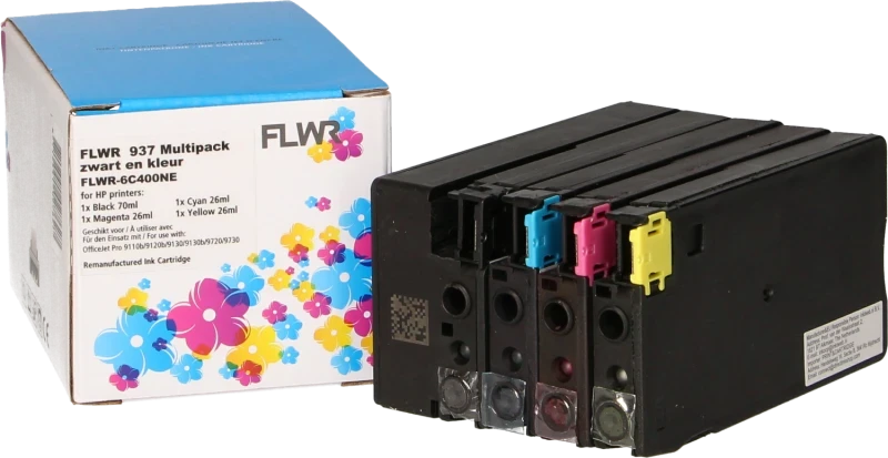 FLWR HP 937e Multipack zwart en kleur