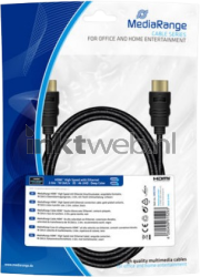 MediaRange HDMI High Speed Ethernet Cable zwart Front box