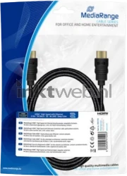 MediaRange HDMI met Ethernet zwart Front box