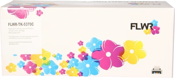 FLWR Kyocera Mita TK-5370C cyaan Front box