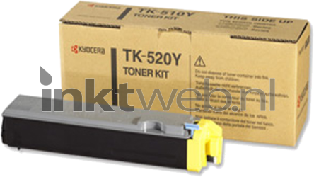 Kyocera Mita TK-520Y geel Combined box and product