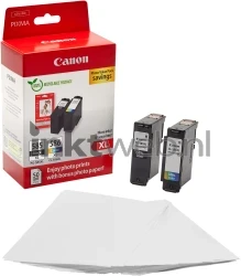 Canon PG-585XL / CL-586XL Photo Value Pack zwart en kleur Combined box and product