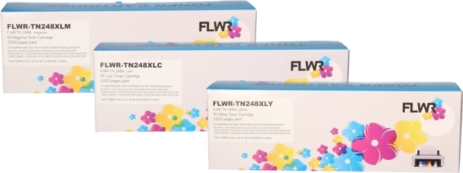 FLWR Brother TN-248XL Bundel kleur Front box