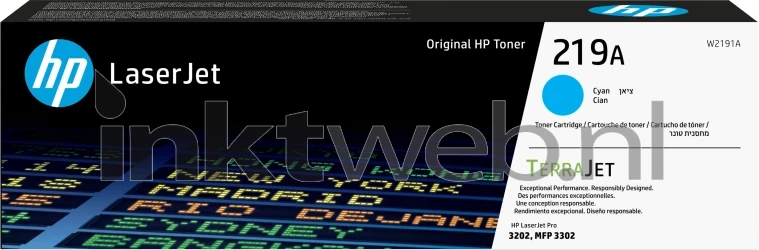 HP 219A cyaan Front box