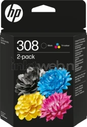 HP 308 Multipack zwart en kleur Front box